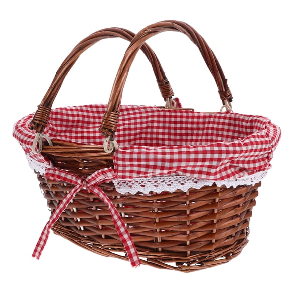 CIMAXIC New Picnic Basket Wicker Rectangular 1Set
