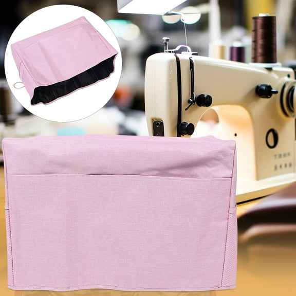 CIMAXIC Foldable Pink Sewing Machine Cover for Household Use Durable Grime Protection Storage Organizer