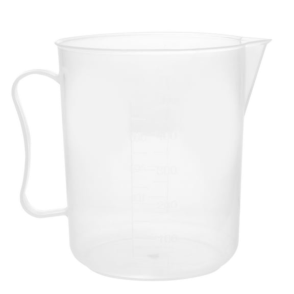 CIMAXIC Ergonomic Plastic Measuring Cup, White, Precise Scale, Comfortable Grip, Easy to Read