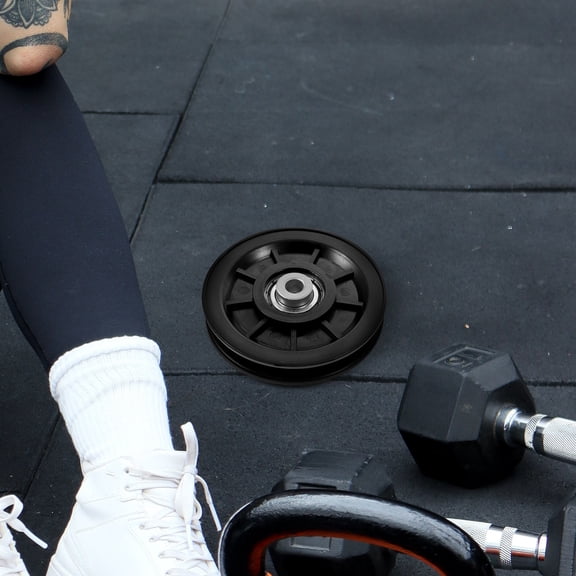 CIMAXIC Durable Black Pulley, Portable Fitness Equipment, Smooth Workout Experience