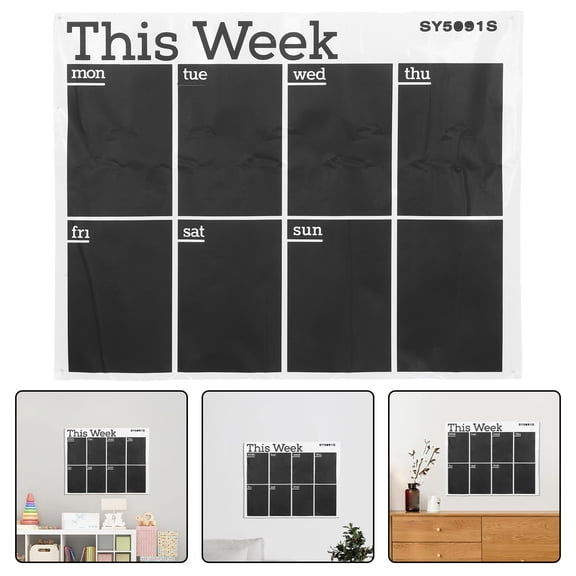 CIMAXIC Removable Black Chalkboard Sticker Plan Board for Wall and Refrigerator