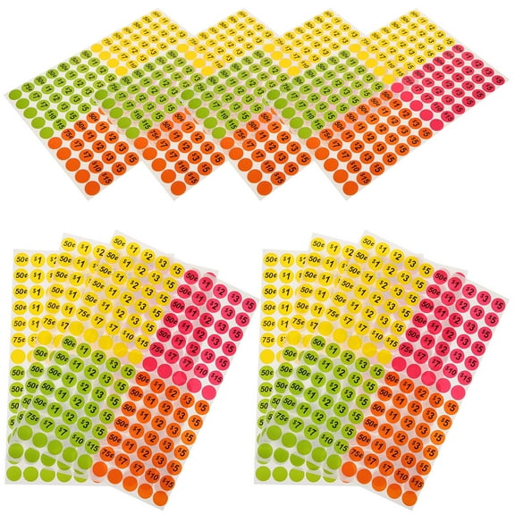 CIMAXIC Round Price Marker Label Paper for Supermarket Sale Pricing and Small Business Use