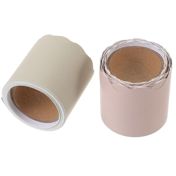 CIMAXIC Scalloped Trim Paper Bulletin Board Border Trims Assorted Color 2 Rolls 5 Meters