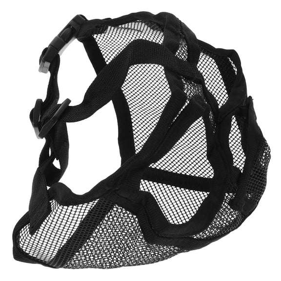 CIMAXIC Adjustable Dog Muzzle For Dogs Black Soft Fabric 1Set