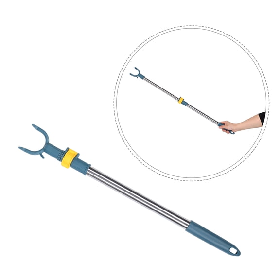 CIMAXIC Adjustable Stainless Steel Ceiling Clothesline Pole, Telescoping Extendable Laundry Drying Rod for Wardrobe and Garment Rack Organization