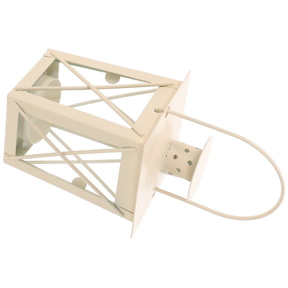 CIMAXIC White Iron Tea Candle Lantern Decorative Stand for Tabletop Wedding and Celebration