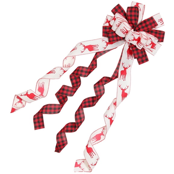 CIMAXIC Rustic Tree Topper Christmas Tree Topper Bow Synthetic Material 1Pcs 43.3x11.8x3.9in
