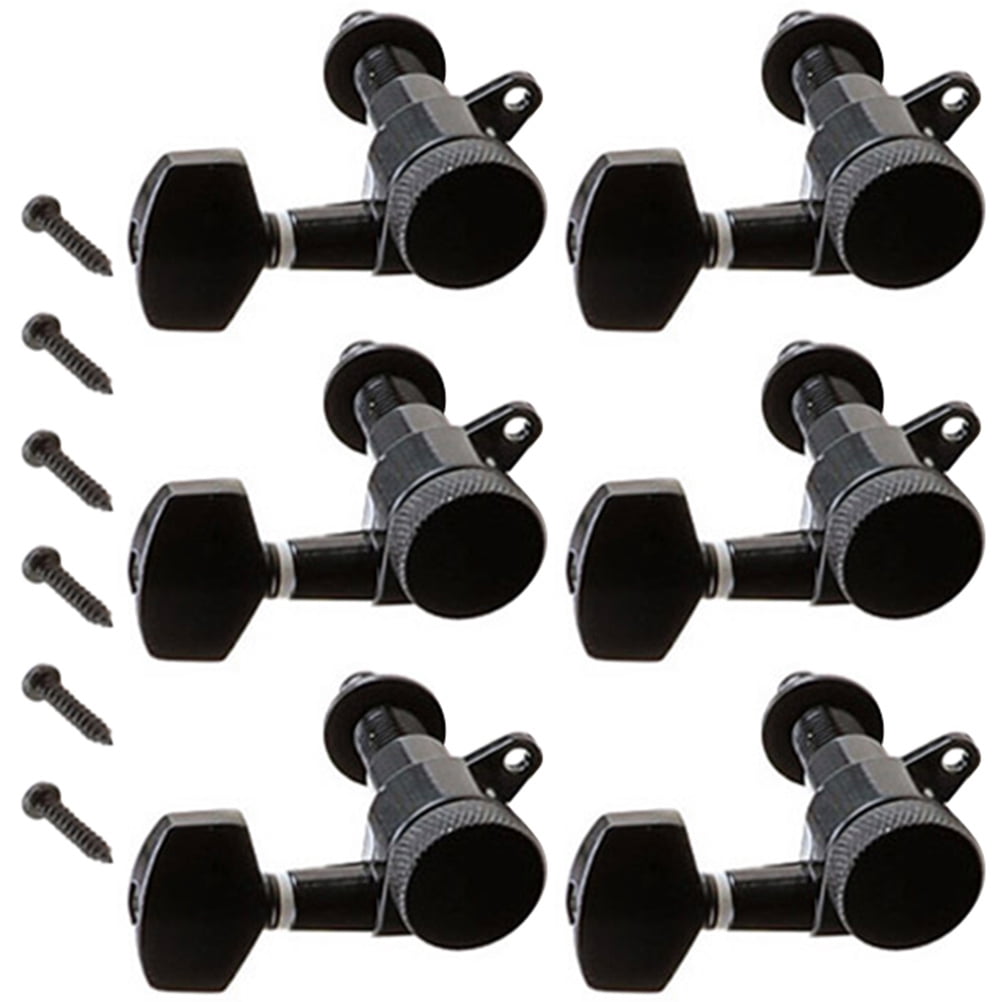 CIMAXIC Guitar Tuners Black 6 Pieces 1.53x0.86x0.86in