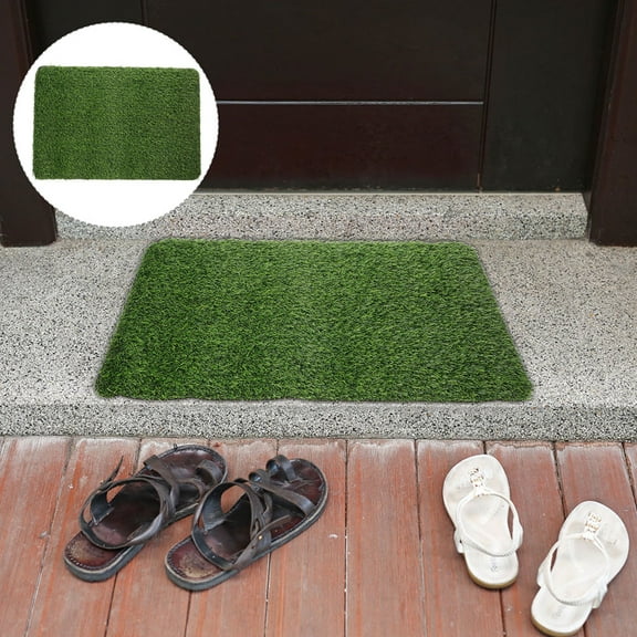 CIMAXIC Turf Floor Mat Green Polypropylene Fiber for Homeowners Business Owners 1Pcs