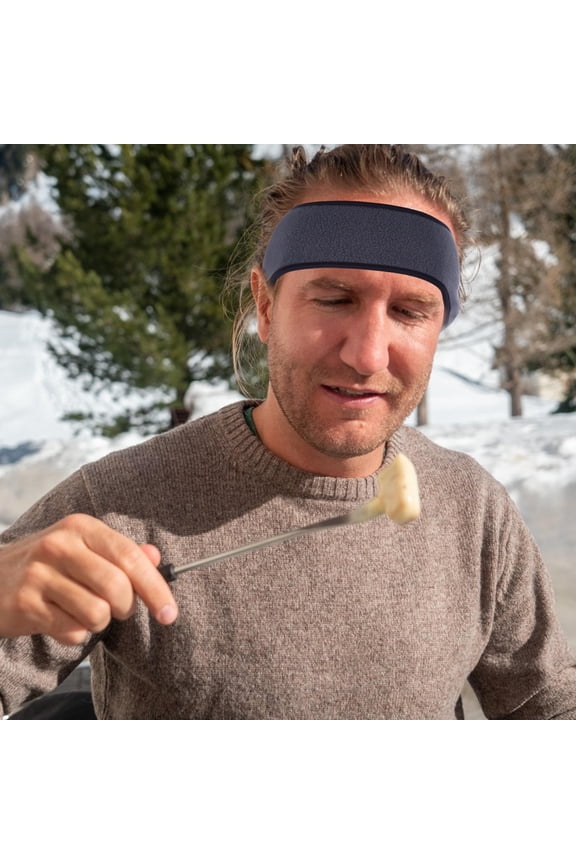 Ear Warmer Headband Winter Warm Headband Fleece Grey 1Set For Daily Life