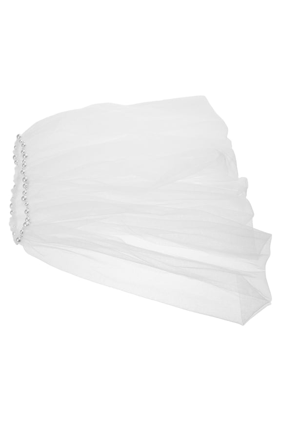 Elegant Bridal Shawl White Mesh Fabric for Wedding and Formal Events