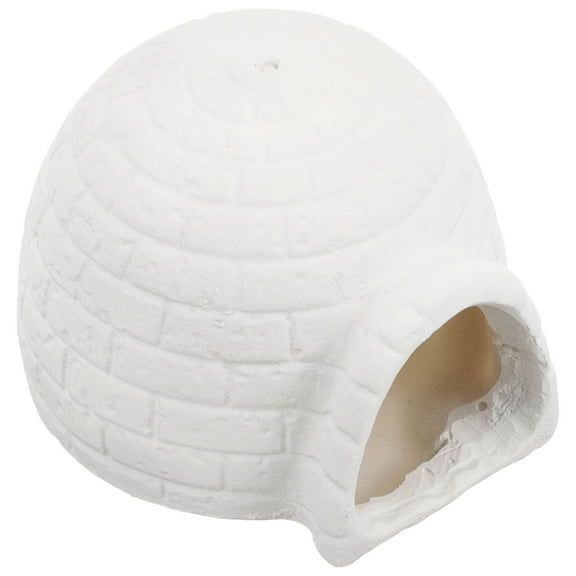 CIMAXIC White Ceramic Small Animal Hideout Pet Cooling Nest for Hamsters Gerbils Mice