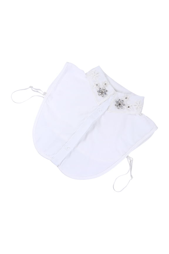 White Simple Fake Shirt Collar Soft Skin Friendly Casual Dickey Collar