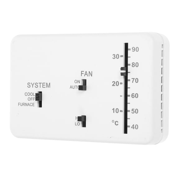 CIMAXIC electric fan thermostat Analog Thermostat ABS White for Hotel Use 1Set