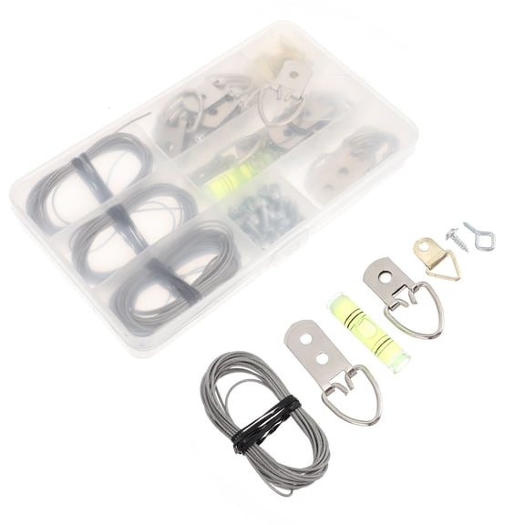 CIMAXIC Picture Hangers, Steel Wire Kit, Silver, for DIY Projects, Home Or Office Use, 102Pcs