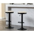 thumbnail image 1 of CIMOTA Swivel Round Bar Stools Set of 2 Backless Adjustable Counter Height Barstools Modern Industrial PU Leather Bar Stool Chair for Kitchen/Home Bar/Pub/Bistro/Office, Retro Beige, 1 of 7
