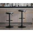 thumbnail image 1 of CIMOTA Swivel Round Bar Stools Set of 2 Backless Adjustable Counter Height Barstools Modern Industrial PU Leather Bar Stool Chair for Kitchen/Home Bar/Pub/Bistro/Office, Retro Grey, 1 of 6