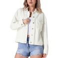 thumbnail image 1 of INSPIRE CHIC Women's Jean Jacket Button Down Pockets Oversized Denim Jacket, 1 of 6
