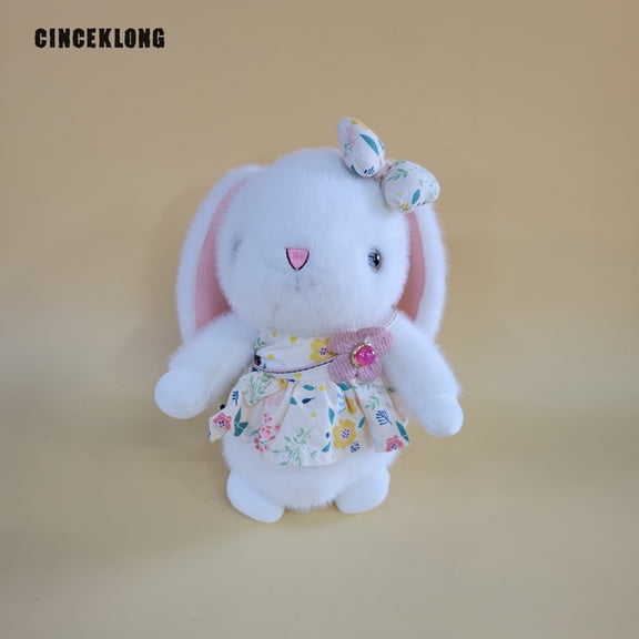 CINCEKLONG Soft Bunny Plush Toy - Cuddleable Stuffed Animal Rabbit with Floppy Ears