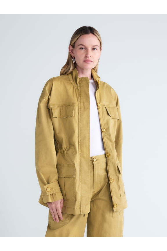 Women's and Women's Plus Cinched Waist Barn Jacket, Sizes XS-4X