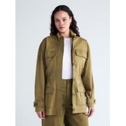 Scoop Women's and Women's Plus Cinched Waist Barn Jacket, Sizes XS-4X