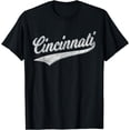 thumbnail image 1 of CINCINNATI OHIO RETRO SCRIPT SPORTS JERSEY FLAG T-Shirt, 1 of 3
