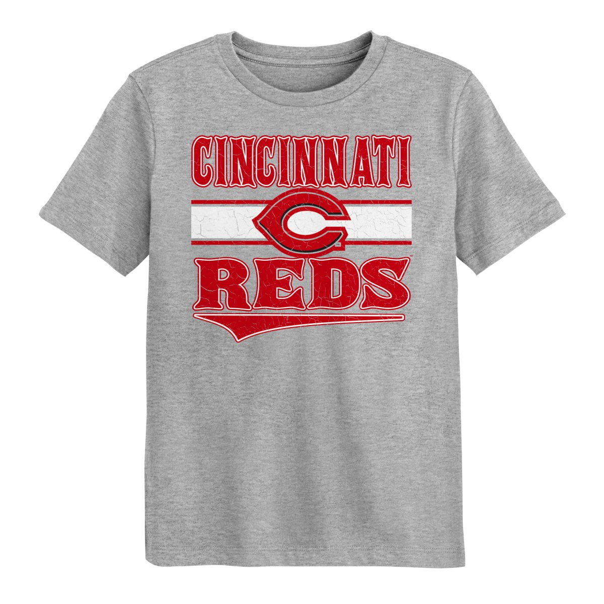 CINCINNATI REDS Boys Grey Color Cotton Crew Short Sleeve Tee - Walmart.com