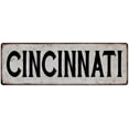 thumbnail image 1 of CINCINNATI Vintage Look Rustic Metal City State Sign 6 x 18 Matte Finish Metal 106180041278, 1 of 1