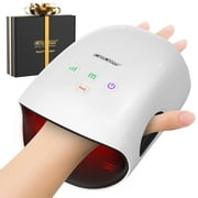 CINCOM Cordless Hand Massager with Heat and Compression for Arthritis and Carpal Tunnel, White