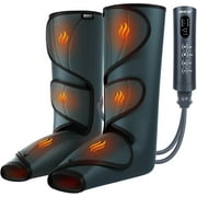 CINCOM Leg Massager with Heat and Compression, Leg Massager for Circulation and Pain Relief FSA HSA, Heating Calf Leg Air Compression Massager Help with Relief Edema RLS