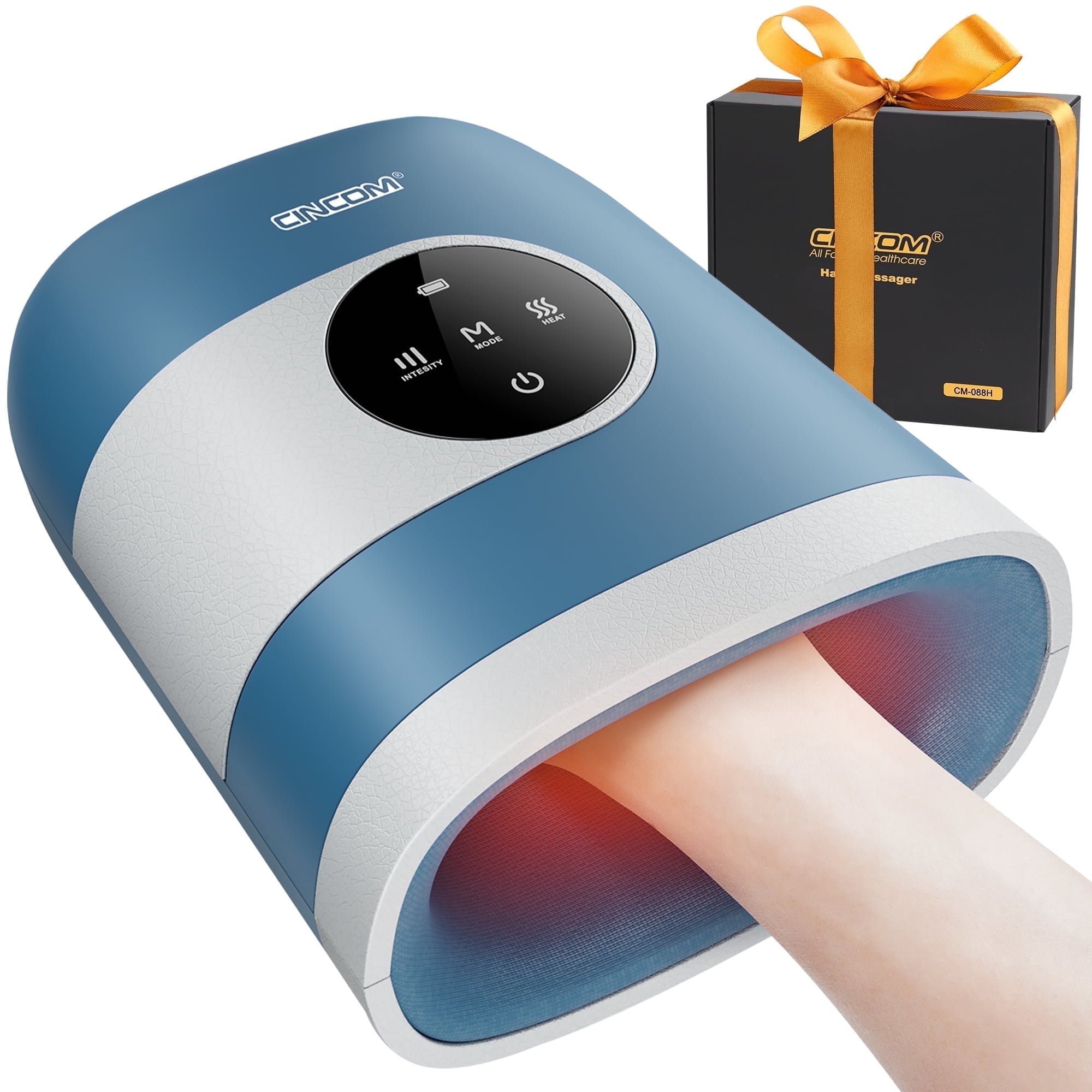 CINCOM Upgraded Hand Massager, Rechargeable Hand Massager with Heat and ...
