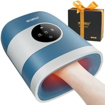 CINCOM Upgraded Hand Massager, Rechargeable Hand Massager with Heat and Compression for Arthritis and Carpal Tunnel with Touch Screen,Gifts for Women Men Elderly FSA/HSA Eligible, Blue