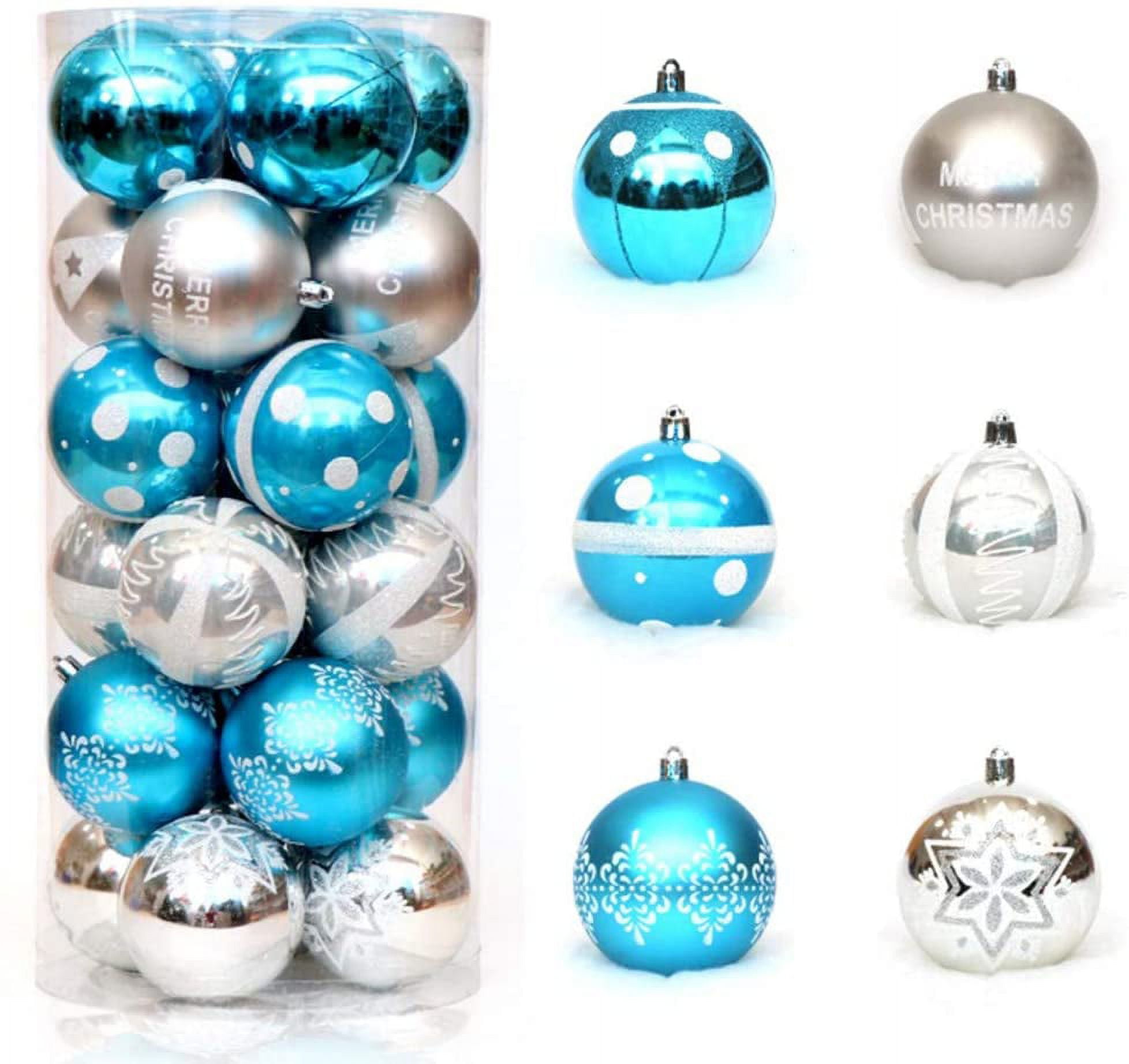 Wovilon Christmas Ball Ornaments - 36pcs Shatterproof Plastic