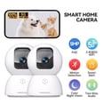 thumbnail image 1 of CINMOORE 3K Indoor Home Camera w/ No Monthly Fees AI Tracking&Face ID, Pet/Dog Camera Indoor w/Phone App, 2.4/5GHz WiFi Camera for Home Security Baby Monitor, Pan/Tilt, Full Duplex 2-Way Audio, 2Pack, 1 of 10