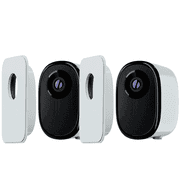 CINMOORE 2.5K Window Security Camera   No Drill Anti-Glare, Free AI Human/Vehicle/Pet Detection, 5000mAh Battery & Wired, Indoor to Outdoor, Face Recognition, 24/7 Recording, 2 Pack