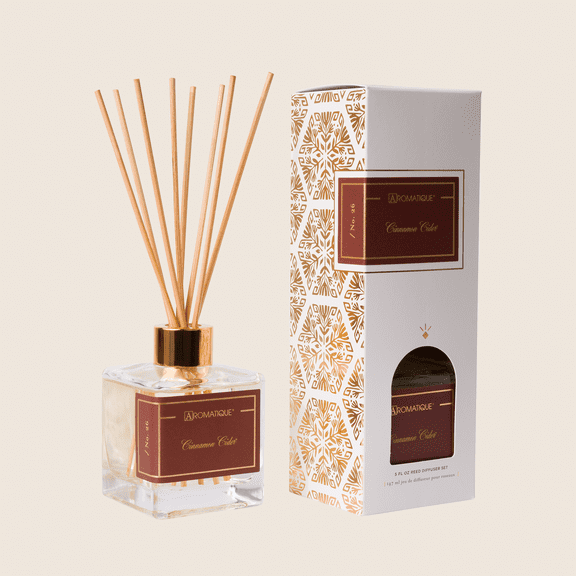 CINNAMON CIDER Aromatique 2025 Holiday 5oz Reed Diffuser Gift Set