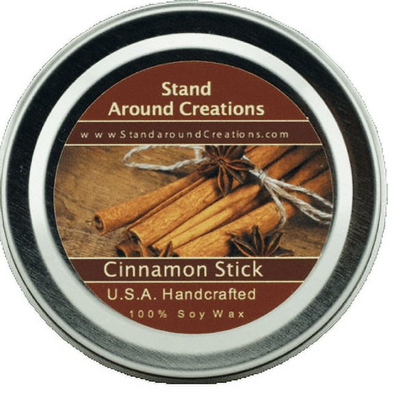CINNAMON STICK TIN 4-OZ. ALL NATURAL SOY CANDLE