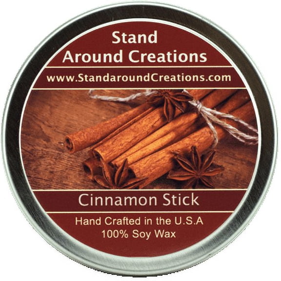 CINNAMON STICK TIN 6-OZ. ALL NATURAL SOY CANDLE