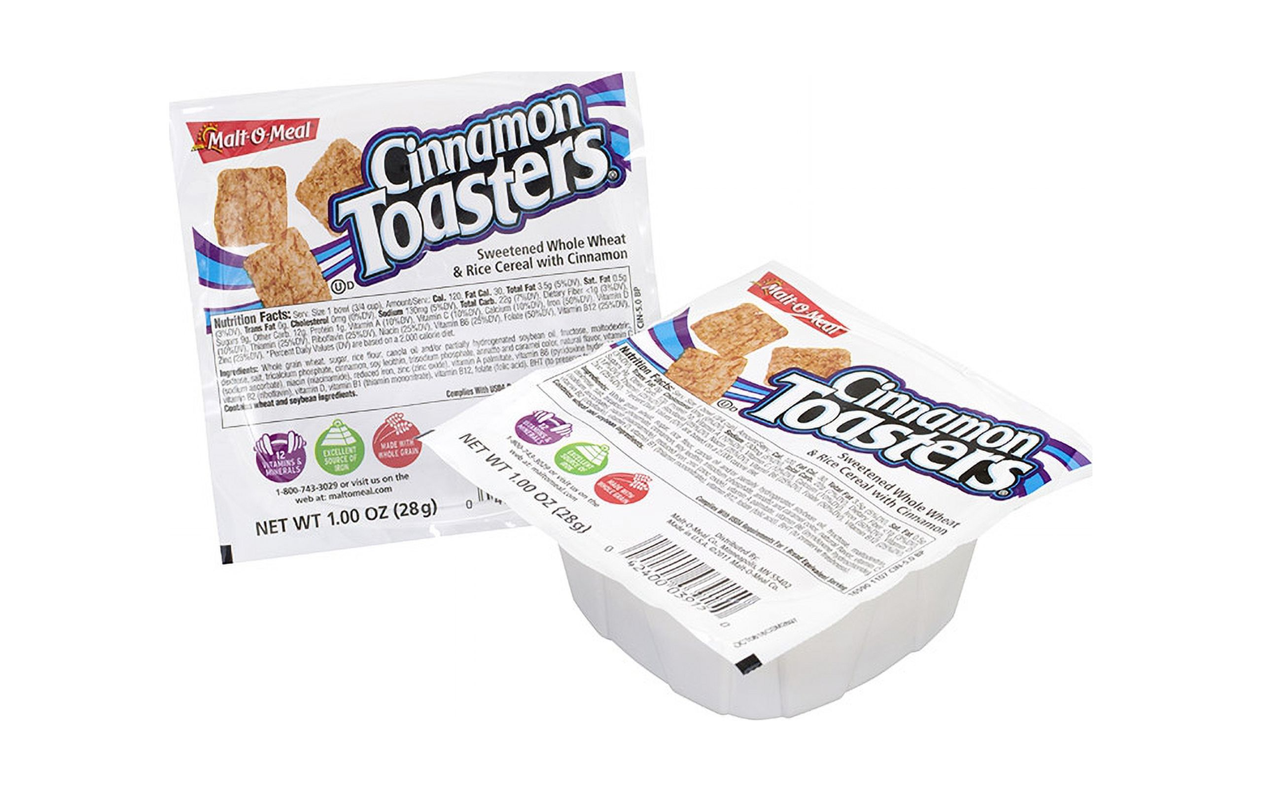 Malt O Meal MaltOMeal Cinnamon Toasters Cereal, 1 oz Case of 96