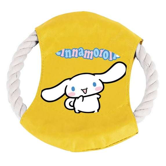 CINNAMOROLL Dog Toy Frisbee Rope Toy Chew Toy 2 Pack for Dog Frisbee Training Cotton Rope Dog Toy Set