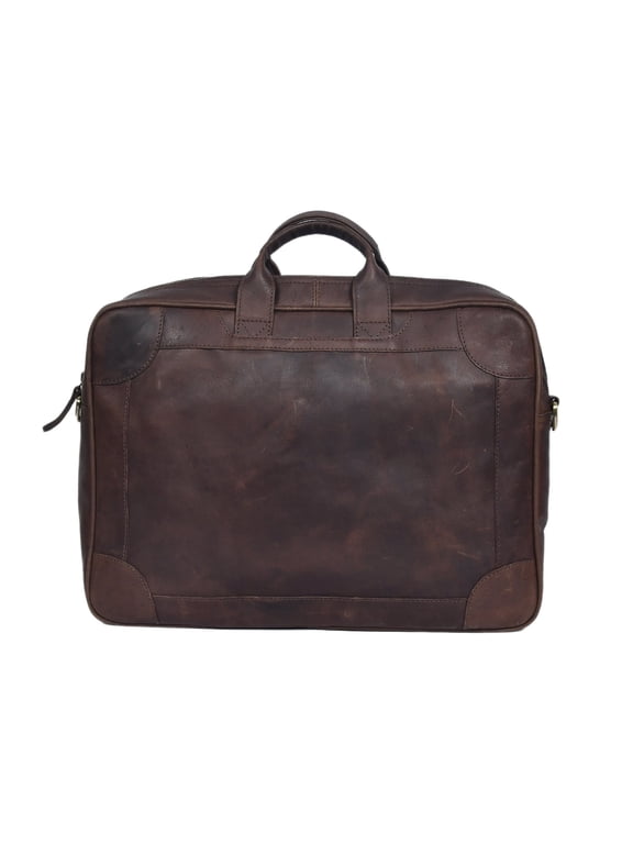 Vintage Genuine Leather Laptop Messenger Bag for Men