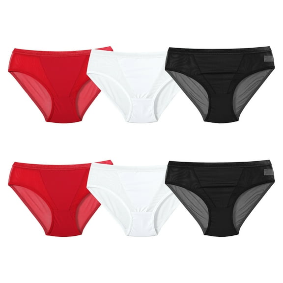 CINOON Seamless Ladies Briefs Underwear Women’s Panties Full Coverage No Show Waist, 6 Pack, XS-XXL