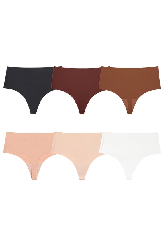 Seamless Ladies Briefs Underwear Women’s Panties Full Coverage No Show Waist, 6 Pack, XS-XXL