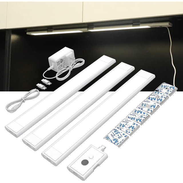 CINOTON Stepless Dimmable Under Lights, 3 Bar 12" Sensor