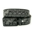 thumbnail image 1 of CINTO CHARRO DE PIEL VAQUERO IMITACION PITIADO BORDADO PLATEADO 2" WESTERN BELTS CHARRO MEXICAN, 1 of 2