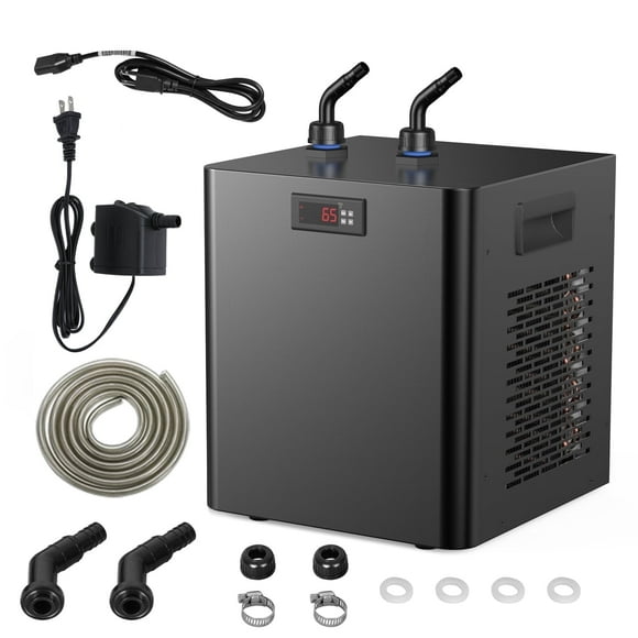 Ecojoy Aquarium Water Chiller 75GAL 1/3HP Fish Tank Chiller, 300L Cooling System with Quiet Design Compressor Refrigeration