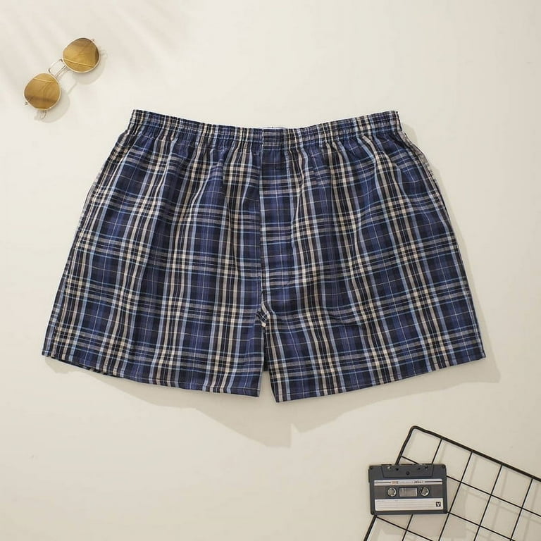 CINVIK Boxers Men Sleep Shorts Cotton for Men Old Style Funny Mens