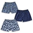 thumbnail image 1 of CINVIK Boxers for Men Cotton Loose Fit Boxer Shorts Short Inseam Pajamas 3 Pack XL, 1 of 7