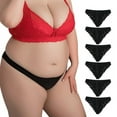 thumbnail image 1 of CINVIK Womens Sexy Lace Underwear No Show Cheeky Bikini, Silky High Cut Seamless Comfy Panties, Size L, 1 of 7
