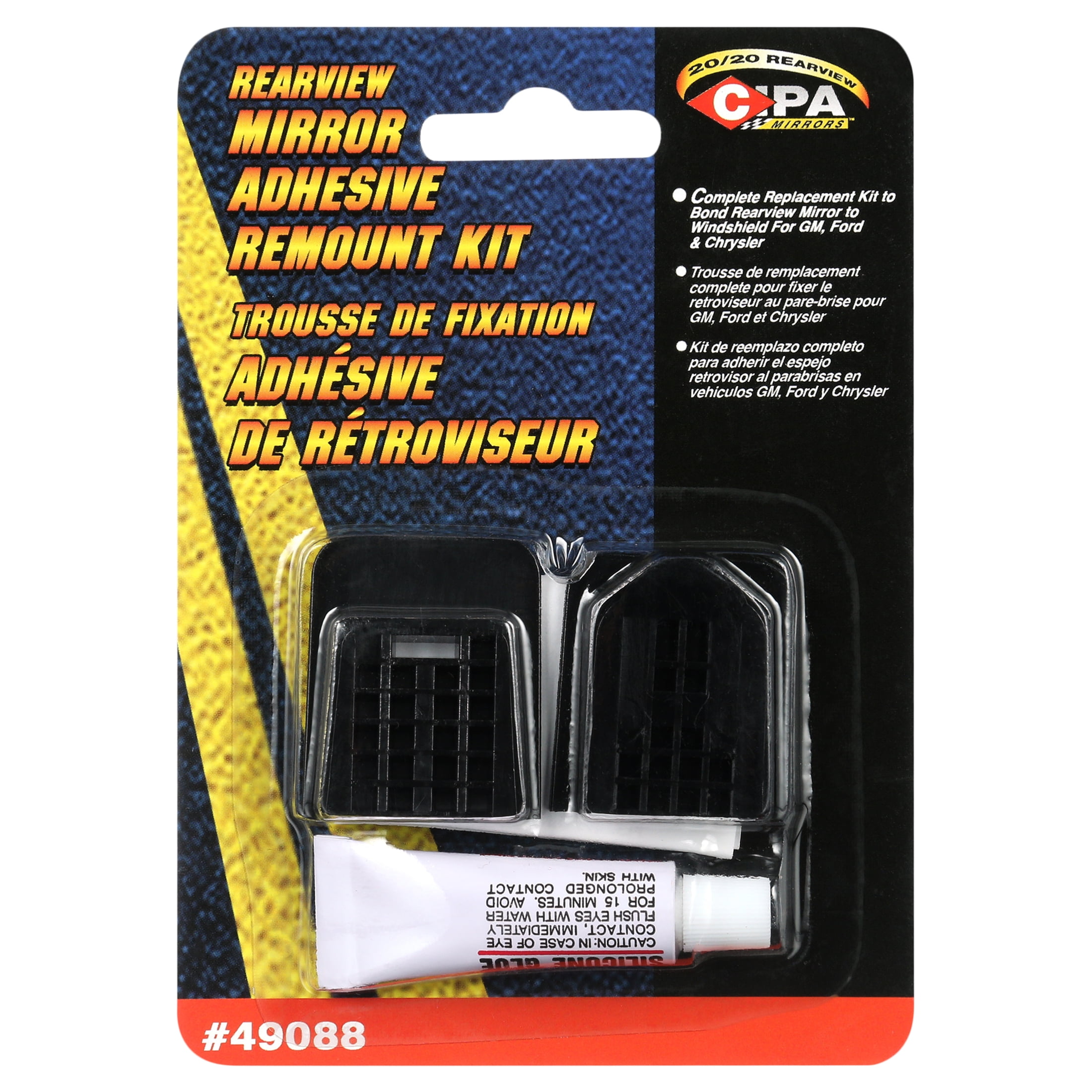 CIPA 49088 Rearview Mirror Adhesive Remount Kit